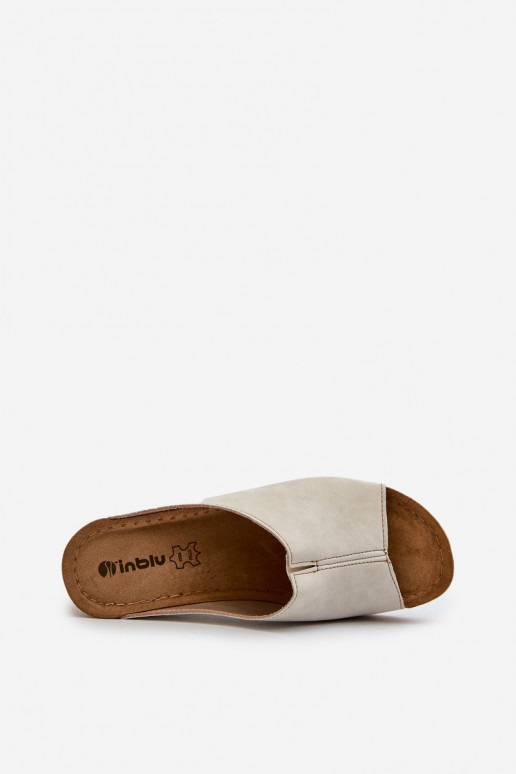 Pantoufles confortables pour femmes Sur un coin Inblu NG000002 beige Pantoufles confortables pour femmes Sur un coin Inblu NG000002 beige