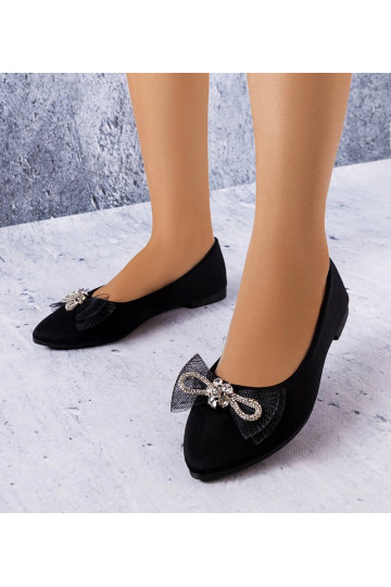 Zwarte schoenen met strik en zirkonia, „LaGarde"