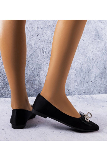 Chaussures noires avec nœud et zircons, « LaGarde » 2