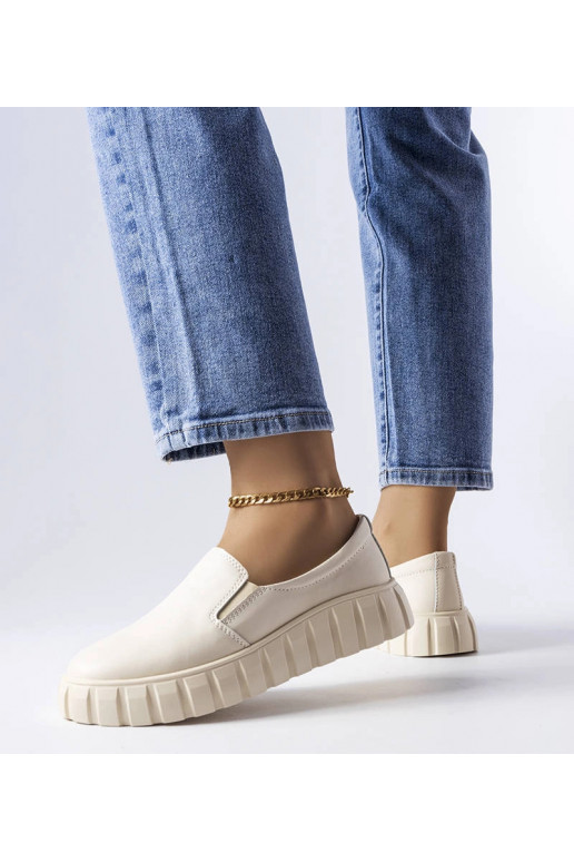 Bottines couleur sable à enfiler, «...