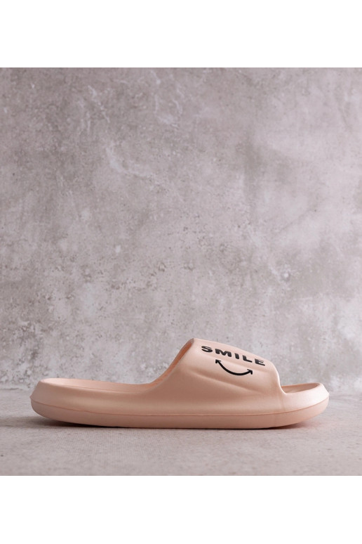Rosa Schaumstoffslipper, „Smile"