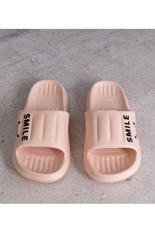 Roze schuim slippers, „Smile"