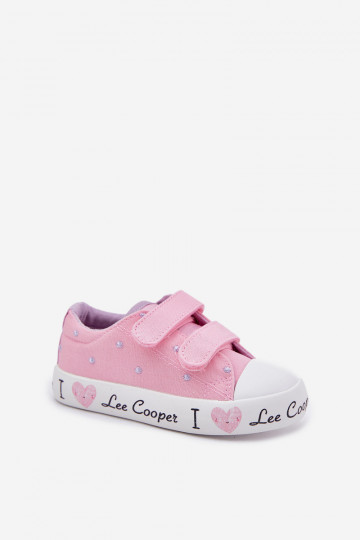 chaussures décontractées Puéril avec attaches adhésives Lee Cooper LCDANS-25-02-3265K couleur rose