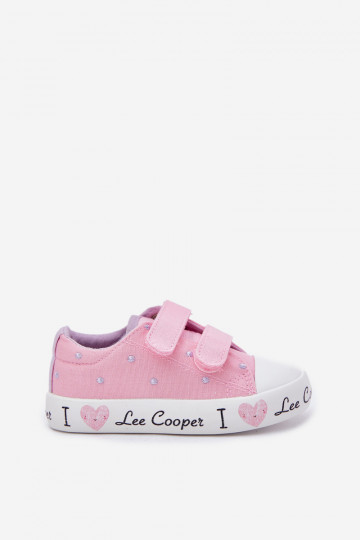 Weiße Kinder Freizeitschuhe mit Klettverschluss, Lee Cooper LCIN-25-02-3264K 2