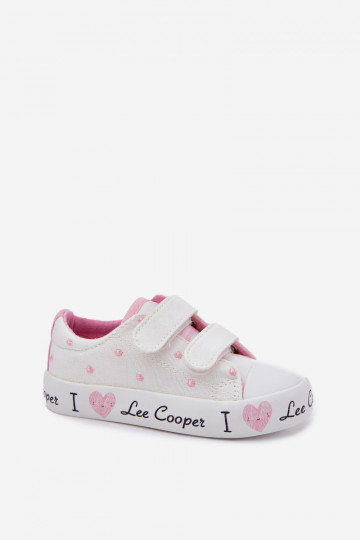 Chaussures décontractées pour femmes de couleur blanche avec tige, Lee Cooper LCIN-25-31-3461L