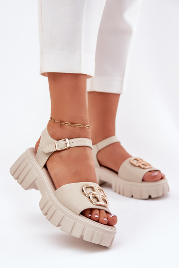 Sandales pour femmes Féminin Ze couleur doréem Detalem Vinceza 79541 beige