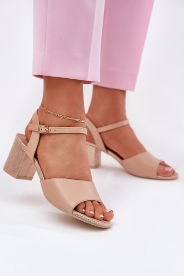 Sandfarbene Damen High Heels, Vinceza 20275 2