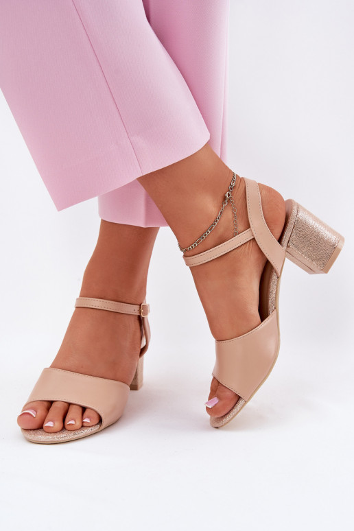 Sandales à talons hauts pour femme Vinceza 20275 beige