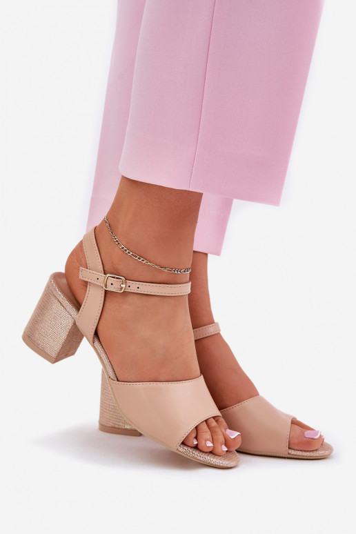 Sandales à talons hauts pour femme Vinceza 20275 beige