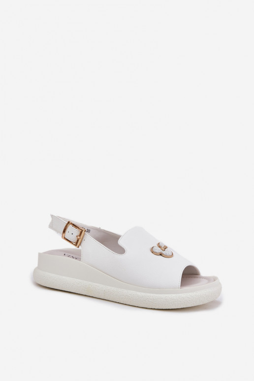 Sandales pour femmes Féminin avec des ornements Vinceza 66757 couleur blanche