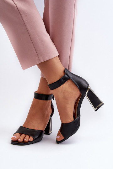Eleganter Stil Damen-Sandalen mit hohen Absätzen schZuarze Farbe Rosazara 2