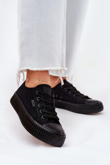 Zwarte casual schoenen met platform, Big Star RR274775