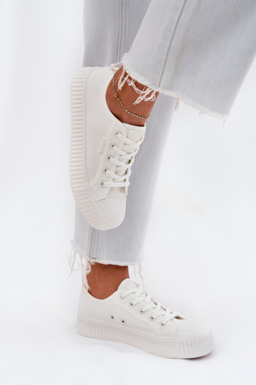 Bottines décontractées blanches avec plateforme, Big Star RR274776