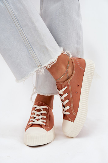 Bottines décontractées orange avec plateforme, Big Star RR274778 2
