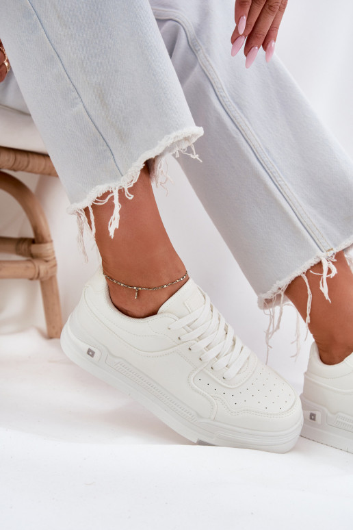 Faible Chaussures modèle baskets Féminin Big Star RR274A310 HI-POLY SYSTEM couleur blanche