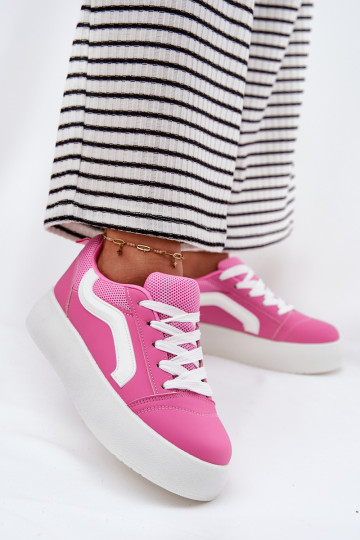 Chaussures modèle baskets Féminin avec une plateforme couleur rose Tellnira