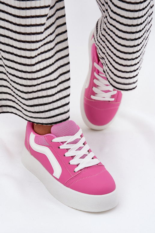 Sneakers model schoenen Dames met platform roze Tellnira