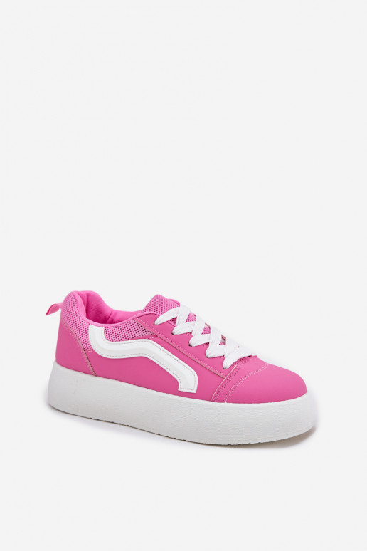 Sneakers Stilvollllschuhe Feminin mit einer Plattform pinke Farbe Tellnira