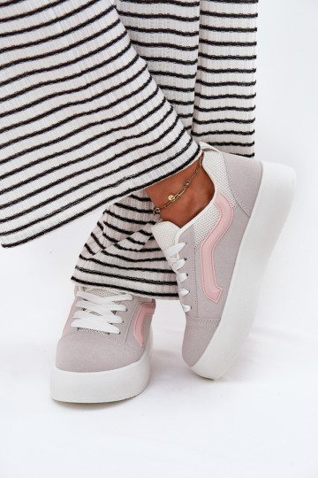 Sneakers Stilvollllschuhe Feminin mit einer Plattform graue Farbe Tellnira 2