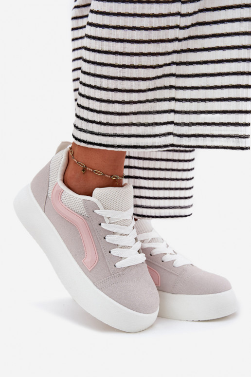 Sneakers model schoenen Dames met platform grijs Tellnira