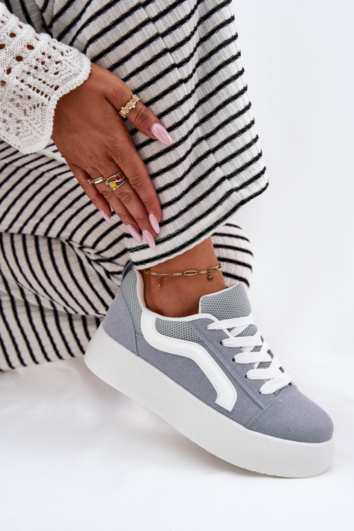 Sneakers model schoenen Dames met platform blauIn Tellnira