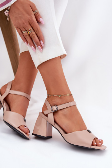 Sandales à talons hauts pour femme Vinceza 62235 beige