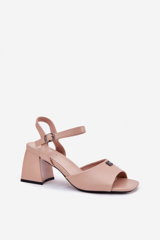 Damessandalen met hoge hakken Vinceza 62235 beige Damessandalen met hoge hakken Vinceza 62235 beige