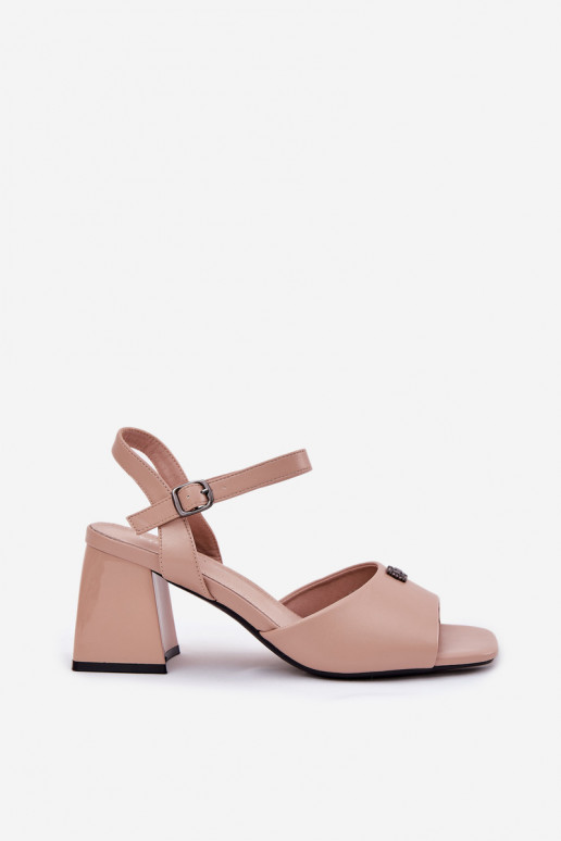 Damen-Sandalen mit hohen Absätzen Vinceza 62235 Beige