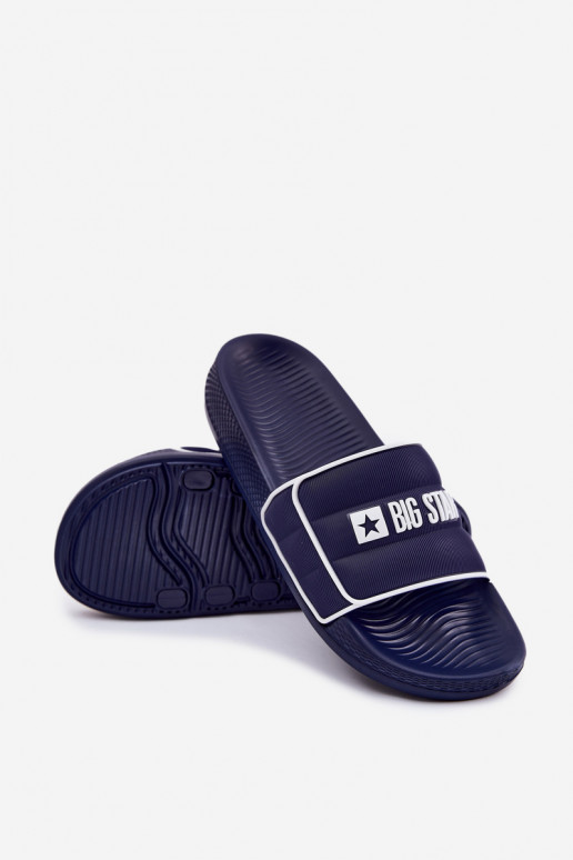 Het heeftnnen Slippers Big Star RR174A045 donkerblauIn Het heeftnnen Slippers Big Star RR174A045 donkerblauIn