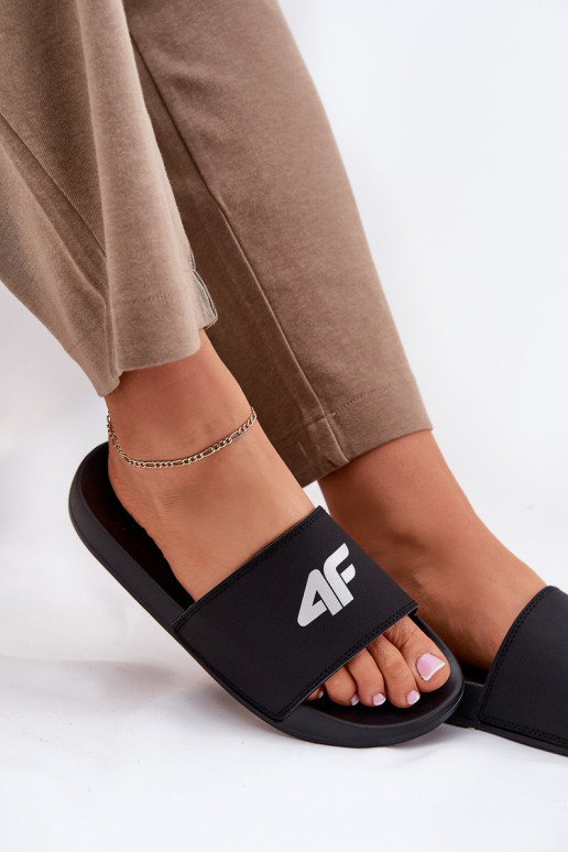 Damenhausschuhe 4F 4FRMM00FSLIF010-20S schZuarze Farbe