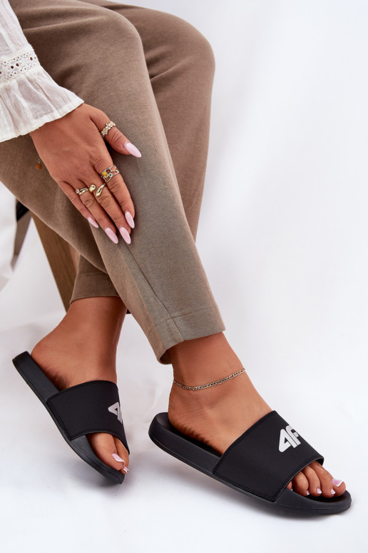 Pantoufles pour femmes 4F 4FRMM00FSLIF010-20S couleur noire