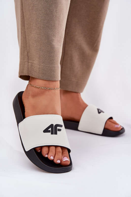 Damenhausschuhe 4F 4FRMM00FSLIF010-10S Zueiße Farbe