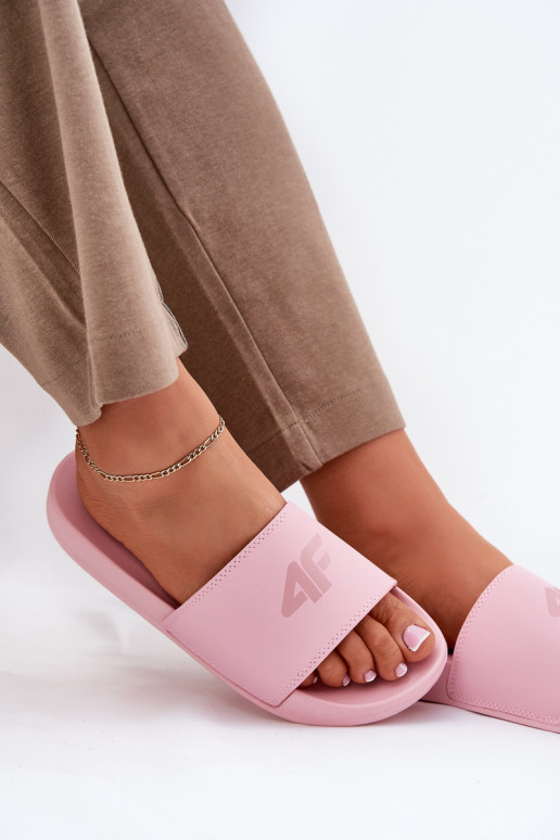 Pantoufles pour femmes 4F 4FRMM00FSLIF010-56S couleur rose
