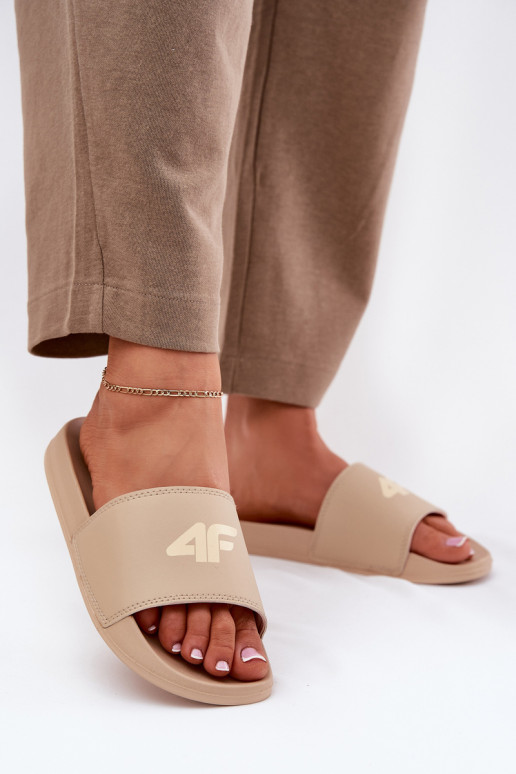 Damenhausschuhe 4F 4FRMM00FSLIF010-83S Beige Damenhausschuhe 4F 4FRMM00FSLIF010-83S Beige