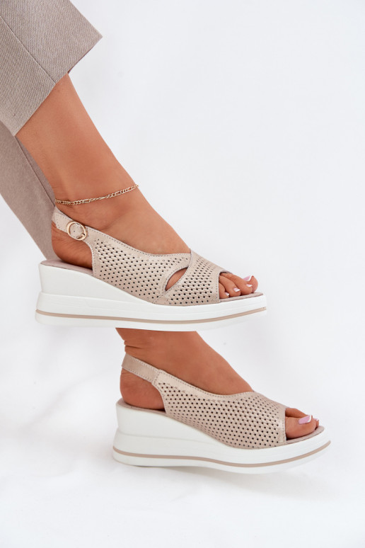 Dames sandalen Dames Op de INig S.Barski LR51-660 gouden kleur