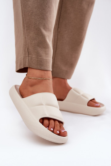 LichtgeInicht pantoffels Damespantoffels LEE MAYA SLIDER INOMEN LOIN 50251016 beige 2