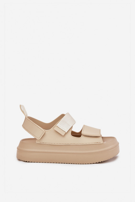 Dames sandalen met platform Z met lijmbevestigingami beige Nitepira