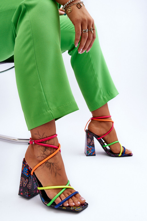 À la mode Sandales à talons hauts Couleurs différentes Josette