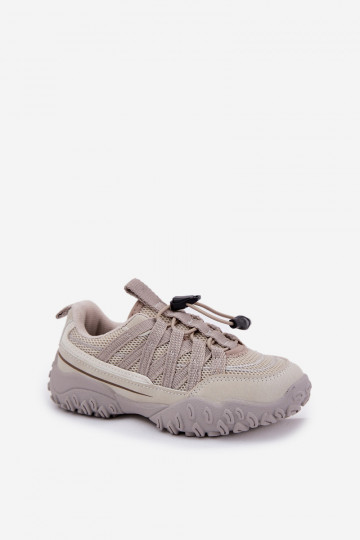 Elfenbeinfarbene Kinderschuhe im Sportstil mit Reißverschluss, „Įjungtanelita"