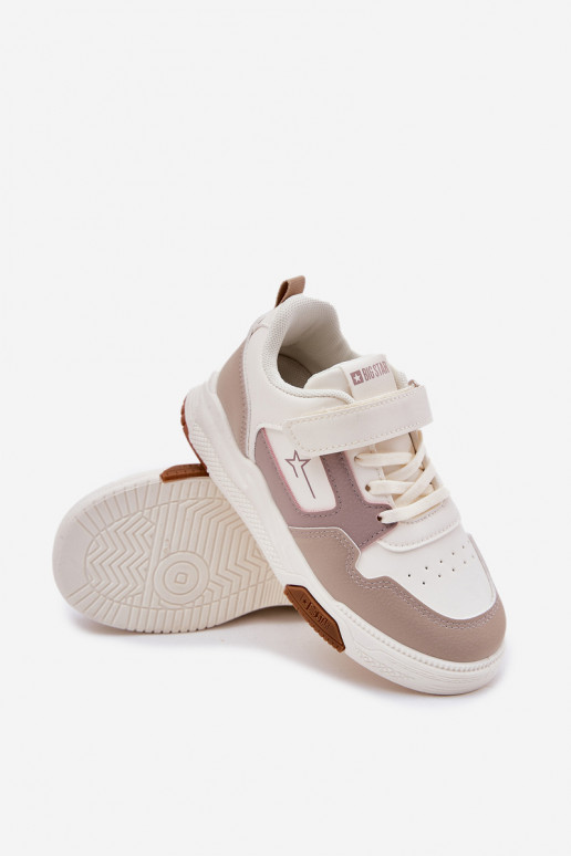  Chaussures modèle baskets Puéril Big Star RR374055 beige