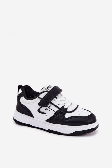 Schwarz-weiße Kinder-Sportschuhe, Big Star RR374052