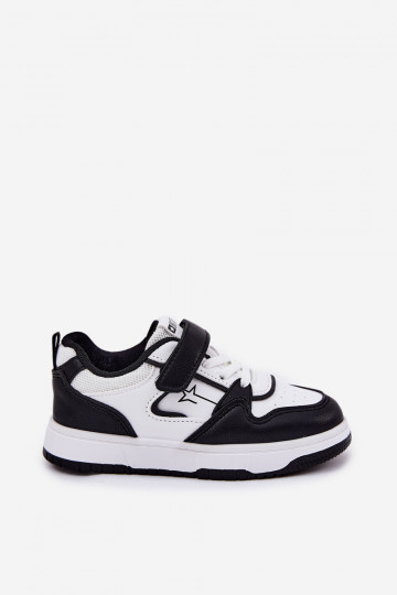Sneakers Stilvollllschuhe Kindisch Big Star RR374052 INeiß-schZuarze Farbe 2