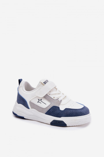 Weiß-blaue Kinder-Sportschuhe, Big Star RR374053
