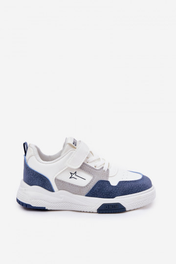 Weiß-blaue Kinder-Sportschuhe, Big Star RR374053 2