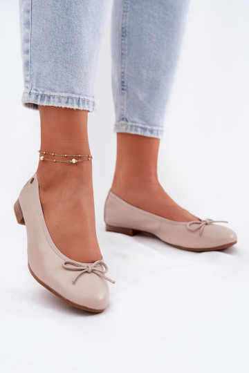 Ballerines beiges pour femmes, « Taituriciejka P6800-04 » 2