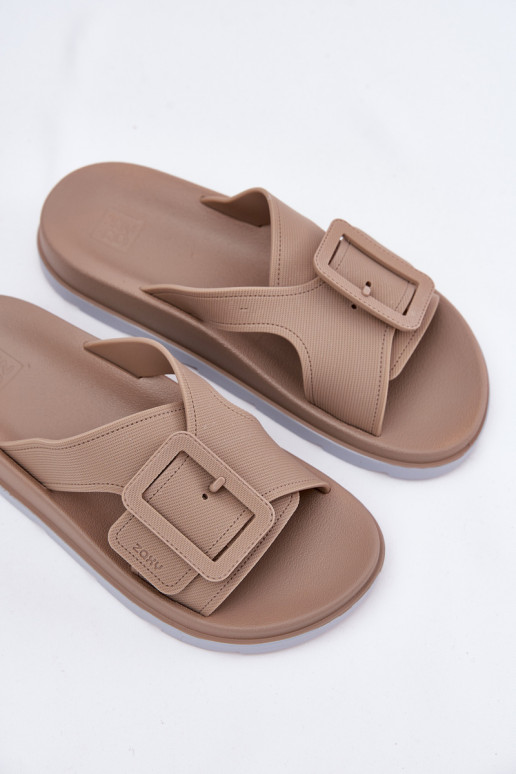 Geurig Damespantoffels versieren met gespen ZAXY RR285076 beige