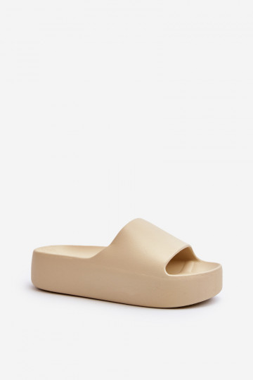 Féminin Chaussons Sur une semelle épaisse beige Oreithano 2
