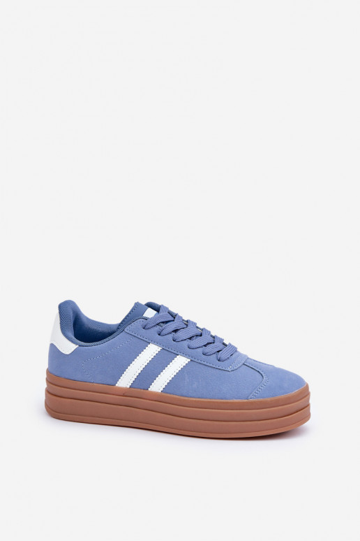 Sneakers model schoenen Dames met platform blauIn Egelia