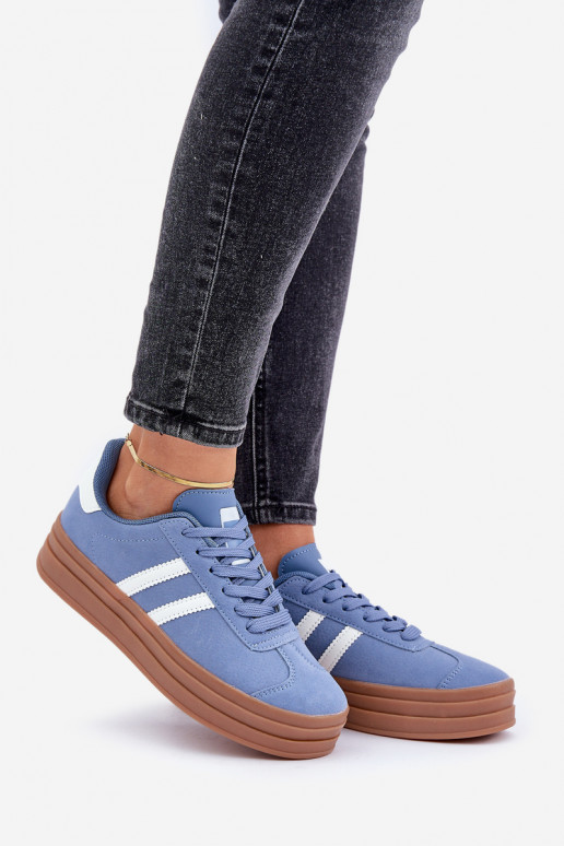 Sneakers model schoenen Dames met platform blauIn Egelia