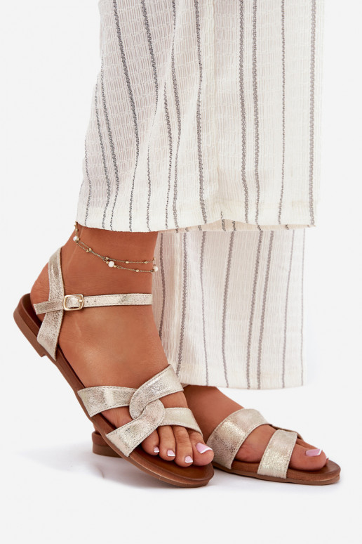 gelijk aan met glans Dames sandalen S.Barski KV51-022 gouden kleur gelijk aan met glans Dames sandalen S.Barski KV51-022 gouden kleur